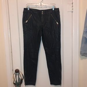 Free People black leather pants
